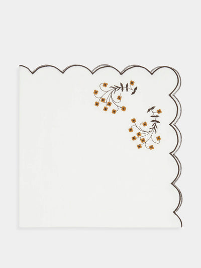 Los Encajeros Spring embroidered linen napkins (set of 4) at Collagerie