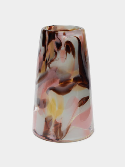 The Glass Studio Marbled hand-blown glass vase at Collagerie