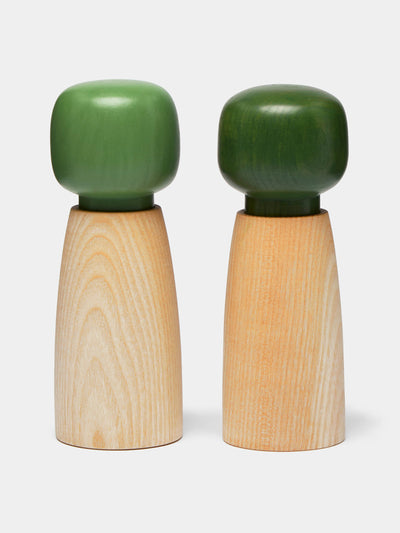 Marisa Klaster Hand-turned wood salt and pepper grinders (set of 2) at Collagerie