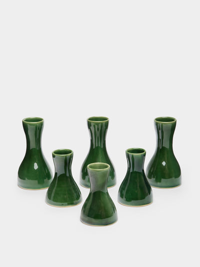 Mervyn Gers Ceramics Hand-glazed ceramic candle holders (set of 6) at Collagerie