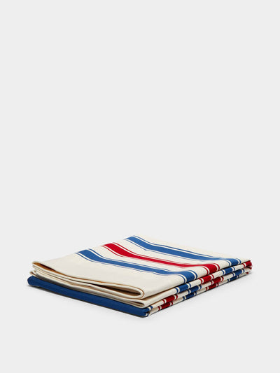 Métier Large striped cotton beach blanket at Collagerie