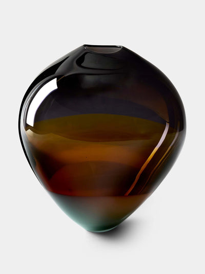 Michele Oberdieck Charcoal hand-blown glass vase at Collagerie