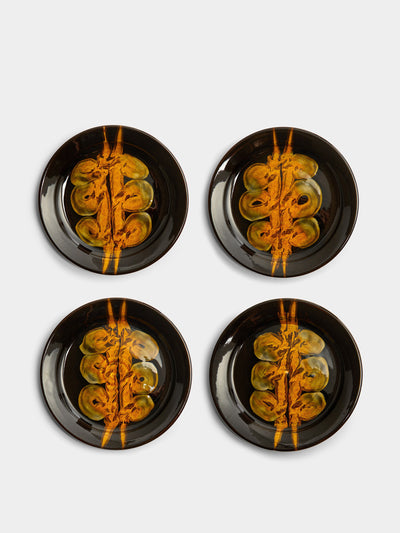 Mike Parry Slipware salad/dessert plates (set of 4) at Collagerie