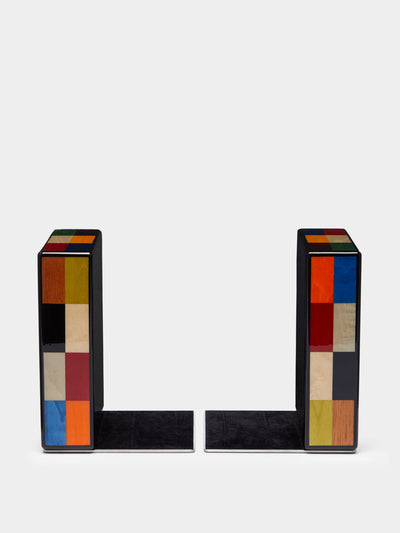 Morici Venezia rialto wood inlay bookends at Collagerie