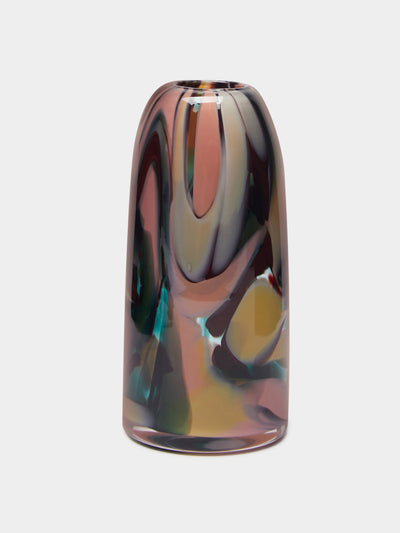 The Glass Studio Marbled glass bud vase at Collagerie