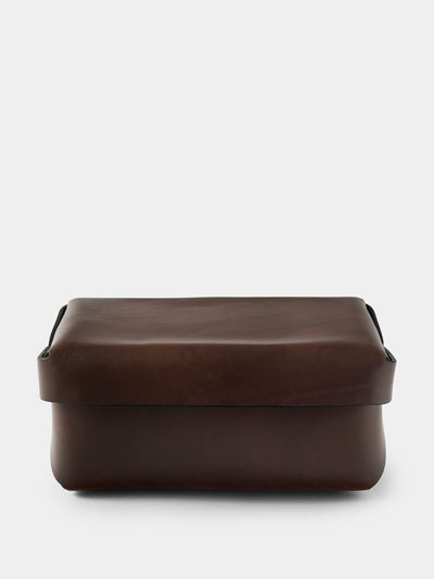 Oscar Maschera Lidded leather box at Collagerie