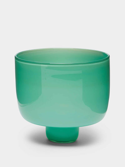 Pierrot Doremus Green glass ice cream bowl at Collagerie