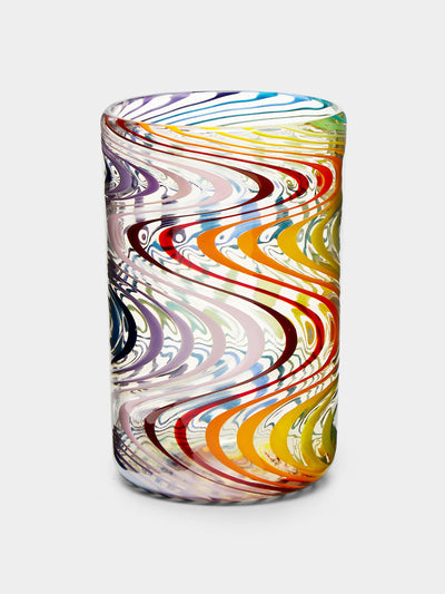 Pierrot Doremus Wave filigrane hand-blown glass tumblers (set of 2) at Collagerie