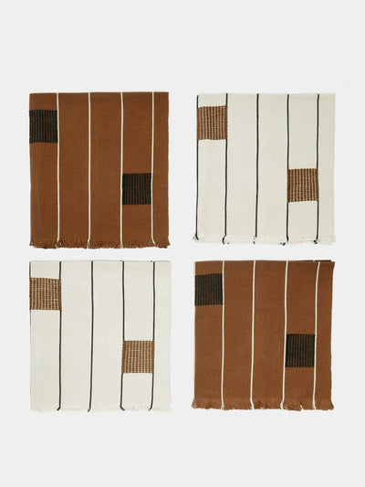 Revolution of Forms Chiapas handwoven cotton napkins (set of 4) at Collagerie