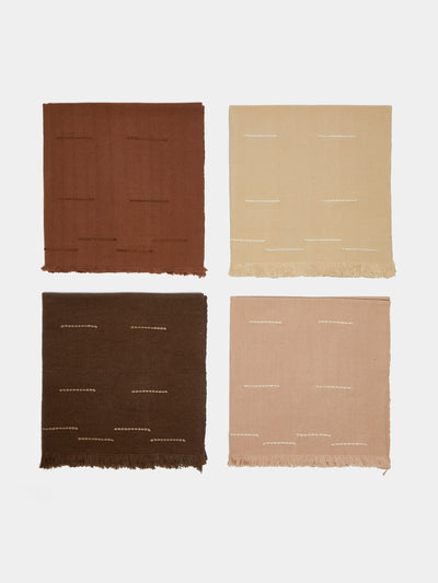 Revolution of Forms Chiapas handwoven cotton napkins (set of 4) at Collagerie