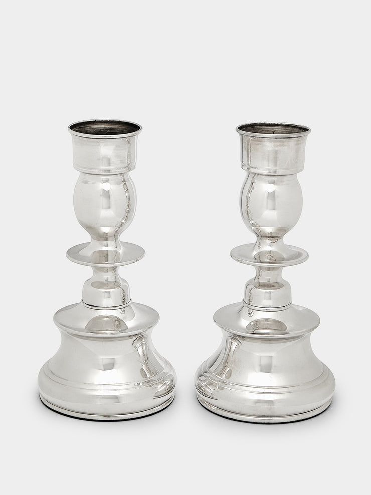 1930s sterling silver candlesticks (set of 2) Interiors Antique and Vintage    - Collagerie