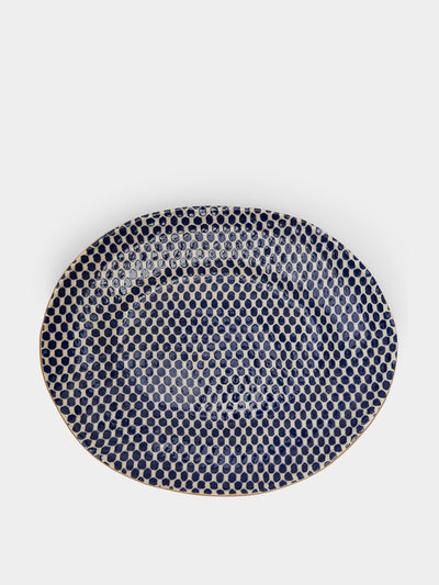 Terrafirma Ceramics Blue ceramic platter at Collagerie