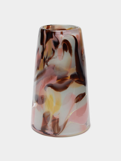 The Glass Studio Marbled glass vase at Collagerie