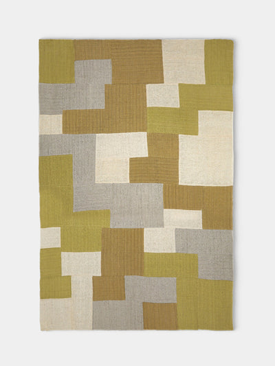 Valentina Hoyos Hand-dyed patchwork cotton throw at Collagerie