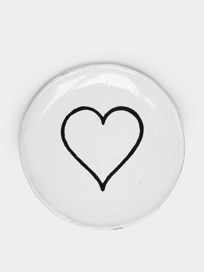 Astier De Villatte Line Heart Small Plate at Collagerie