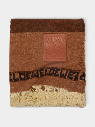 Loewe Wool and linen striped blanket at Collagerie