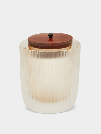 YALI Glass Kasa hand-blown glass container with wooden lid at Collagerie