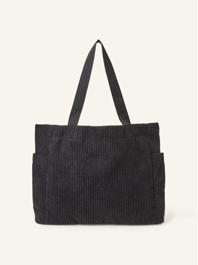 Accessorize Cord shopper bag in black at Collagerie