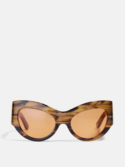 Ganni x Ace & Tate Trixie brown sunglasses at Collagerie