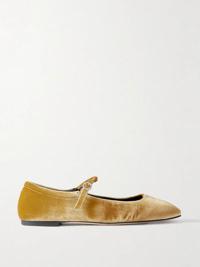 Aeyde Uma velvet Mary Jane ballet flats at Collagerie