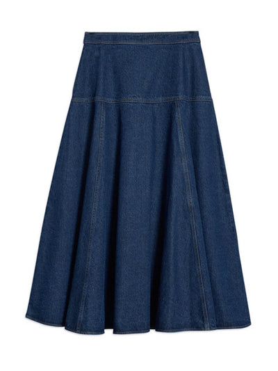 Albaray Denim basque midi skirt at Collagerie