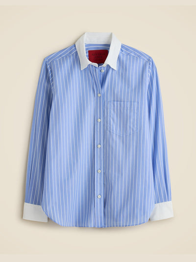 Alex Eagle X J.Crew Button-up shirt in pinstripe at Collagerie