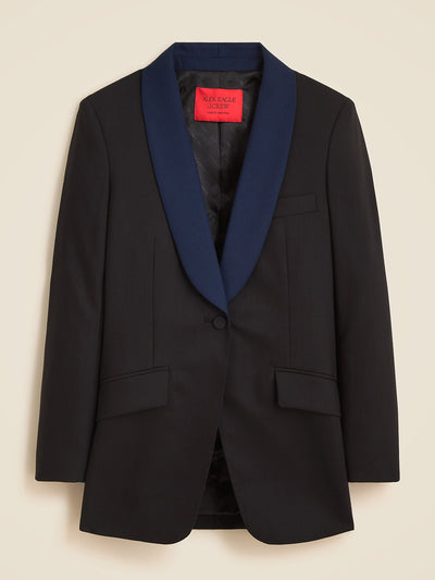 Alex Eagle X J.Crew Tuxedo blazer in wool blend at Collagerie