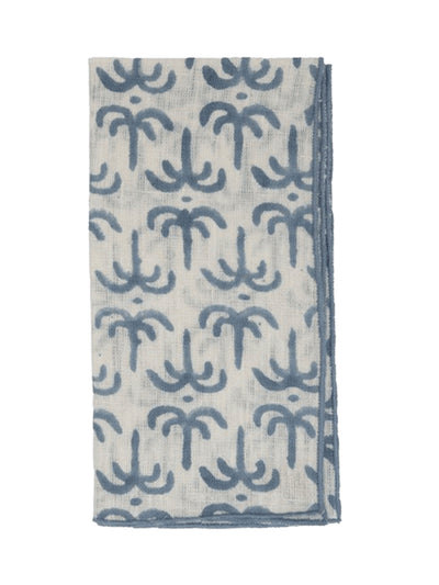 Alice Palmer & Co Blue Callaloo linen napkins (set of 4) at Collagerie
