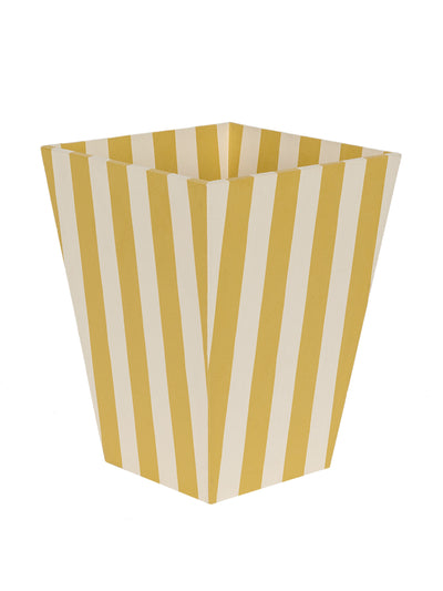 Alice Palmer & Co Tangier mustard stripe waste paper bin at Collagerie