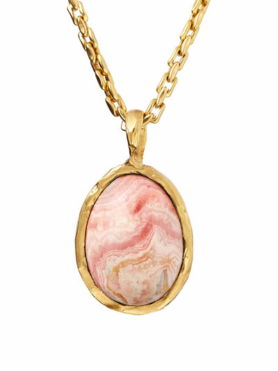 Alighieri The Sablier of Sunset rhodochrosite necklace at Collagerie