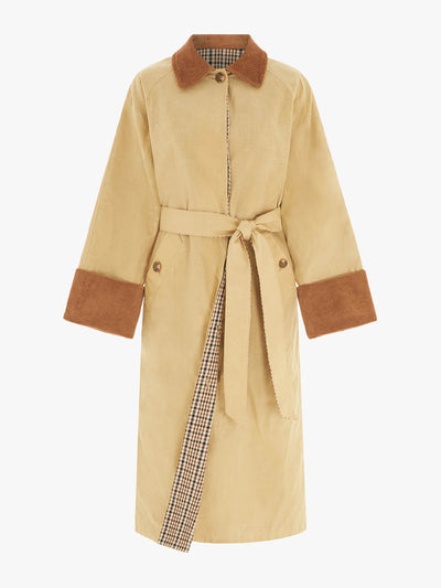 Aligne Barnaby reversible wax trench coat at Collagerie