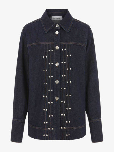 Aligne Fog studded denim shirt at Collagerie