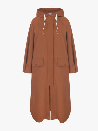 Aligne Jai hooded trench coat at Collagerie