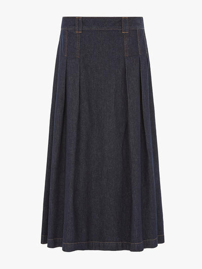 Aligne Mary pleated denim skirt at Collagerie