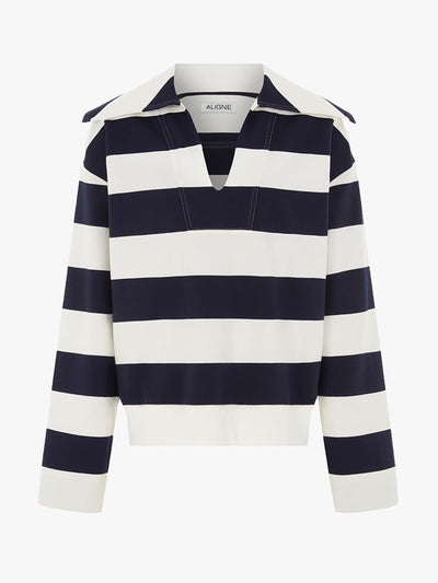 Aligne Nina striped jersey top at Collagerie