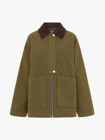 Aligne Oak cord collar barn coat at Collagerie