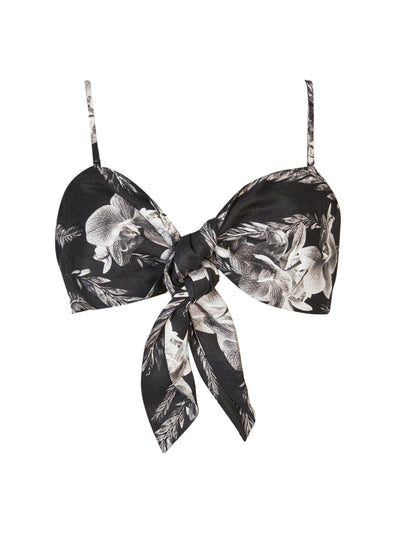 Allsaints Floral bandeau tie top at Collagerie