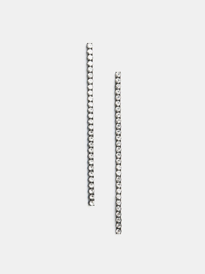 All Saints Izzy crystal drop chain earrings at Collagerie