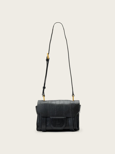 AllSaints Ursa leather mini crossbody bag at Collagerie