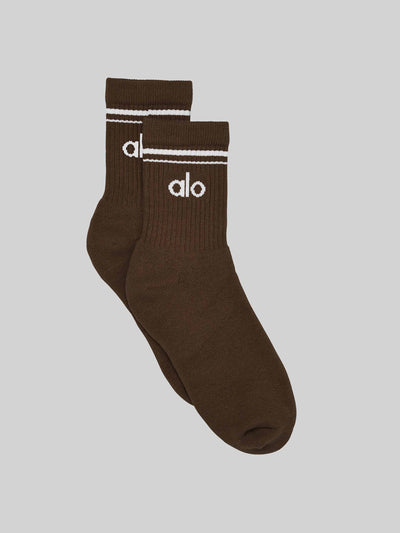 Alo Yoga Unisex half-crew throwback socks at Collagerie