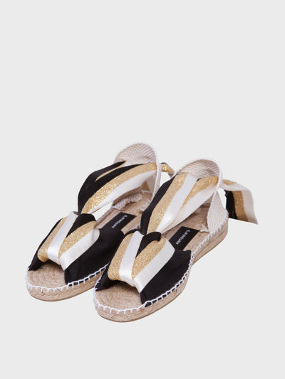 Antonia's Gold Amalia espadrilles at Collagerie