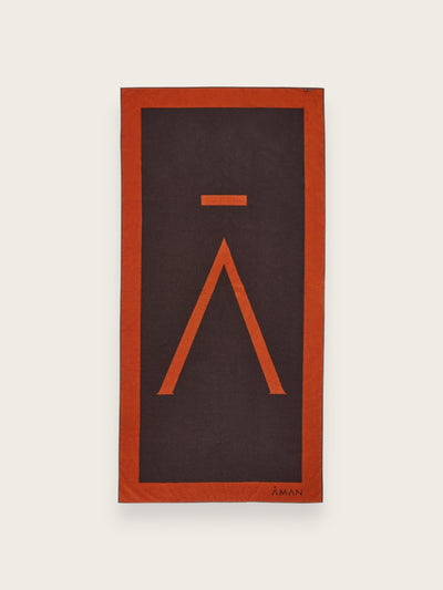 Aman A Logo beach towel at Collagerie