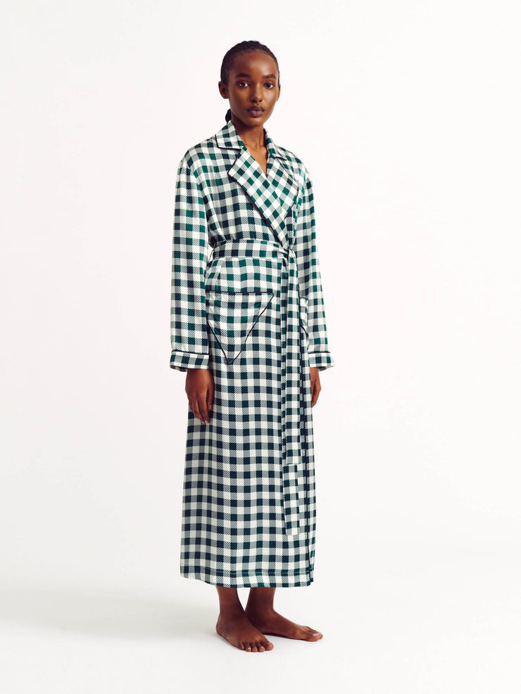 Green gingham Amana robe Clothing Emilia Wickstead    - Collagerie