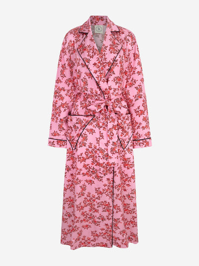 Emilia Wickstead Pink red roses Amana robe at Collagerie