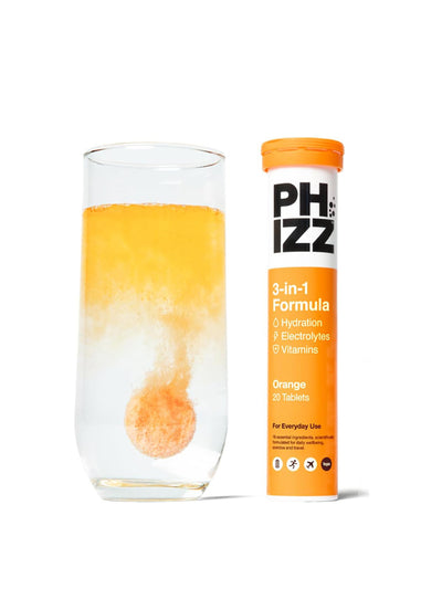 Phizz 3-in-1 Formula hydrating vitamin and electrolyte tablets at Collagerie