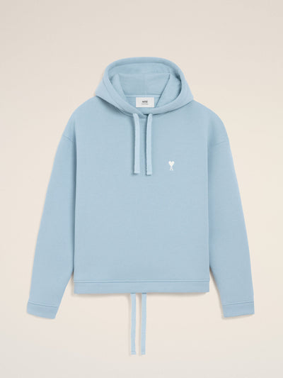 Ami Paris Blue cotton Ami De Coeur hoodie at Collagerie
