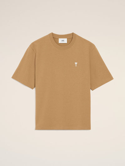 Ami Paris Brown cotton Ami De Coeur t-shirt at Collagerie