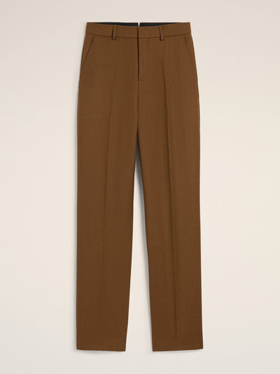 Ami Paris Brown wool large fit trousers at Collagerie
