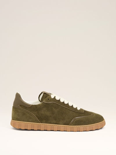 Ami Paris Green leather low top Step sneakers at Collagerie