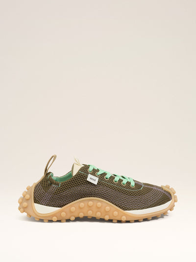 Ami Paris Green mesh Mirage sneakers at Collagerie